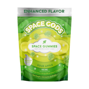 space gods enhanced flavor 900mg gummies sour apple
