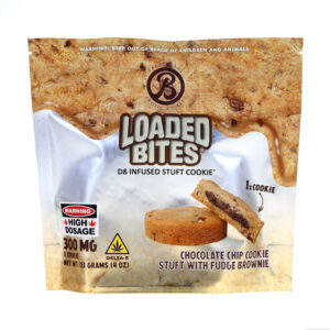 baked bags loaded bites 300mg d8 cookie brownie stuft chocolate chip