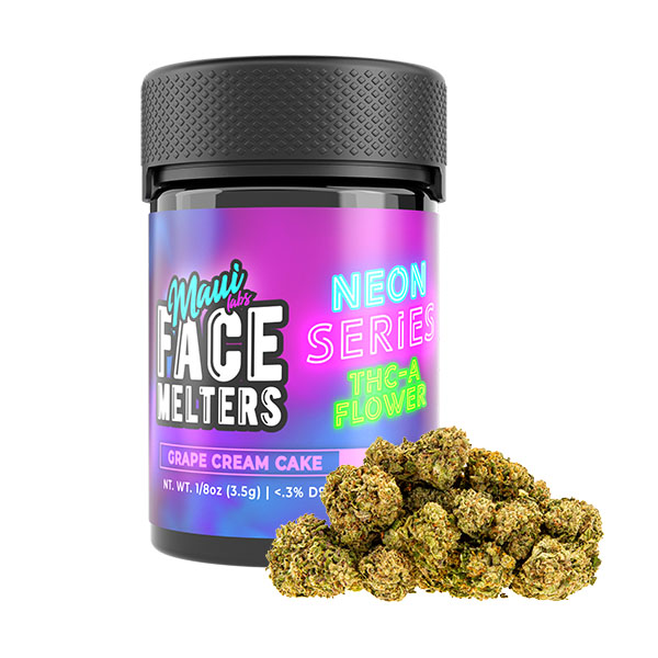 maui-labs-face-melters-neon-series-THCA-3.5G-flower-grape-cream-cake maui labs face melters neon series thca 3.5g flower grape cream cake