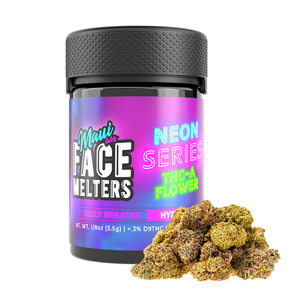 maui-labs-face-melters-neon-series-THCA-3.5G-flower-jelly-breathe maui labs face melters neon series thca 3.5g flower jelly breathe