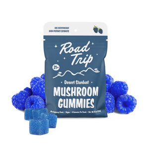 road trip desert stardust mushroom gummies 4ct blue raspberry