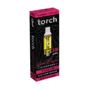 torch live resin diamondds thca 3.5g cartridge raspberry lemonade