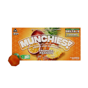 delta munchies 1000mg froot jam gummies tropical passion