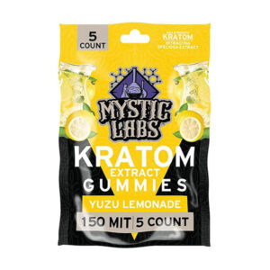mystic labs kratom gummies 150mit 5ct yuzu lemonade