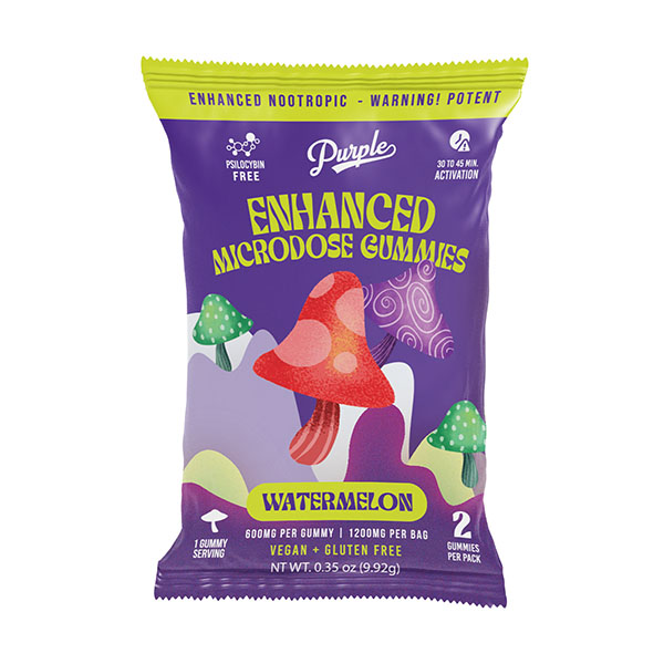 Purple Enhanced Micro Dose Gummies | (2ct) 1200mg - Delta 8 Resellers