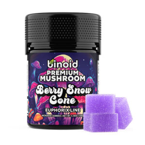 binoid premium mushroom gummies berry snow cone