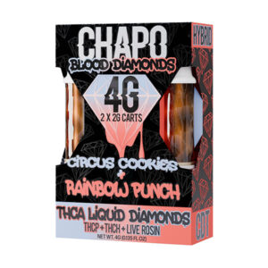 chapo blood diamonds 2x2g cartridges circus cookies rainbow punch