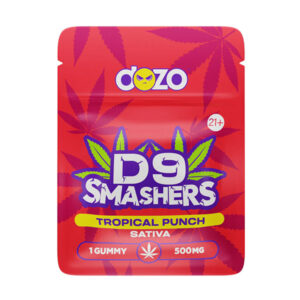 dozo d9 smashers 1ct 500mg gummy tropical punch
