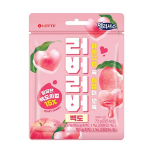 lotte heart gummy peach