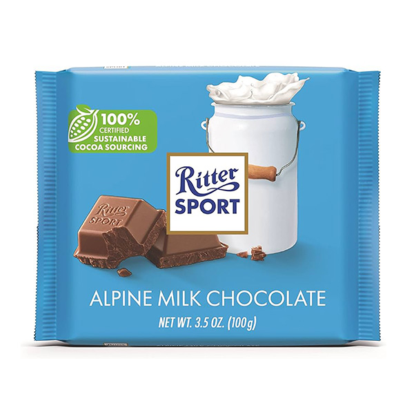 ritter sport chocolate bar alpine milk chocolate