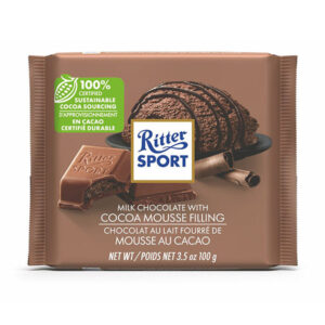 ritter sport chocolate bar cocoa mousse filling