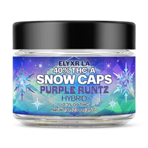 elyxr thca snow caps 3.5g flower purple runtz