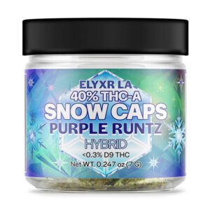 elyxr thca snow caps 7g flower purple runtz