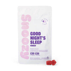 snoozy bedtime gummies thc free 20ct raspberry new