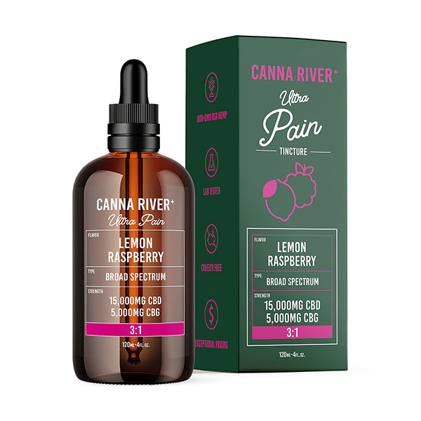 canna river bs cbd pain tincture 120ml lemon raspberry