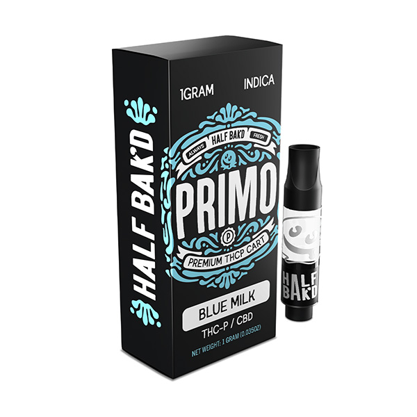 half bakd primo thcp 1g cartridge blue milk