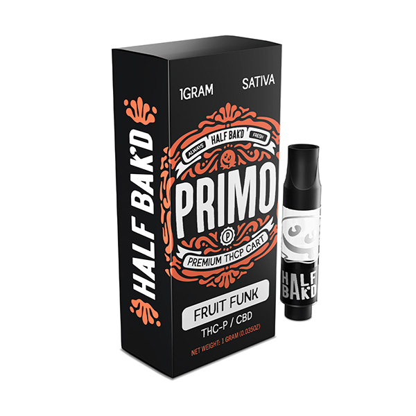 half bakd primo thcp 1g cartridge fruit funk