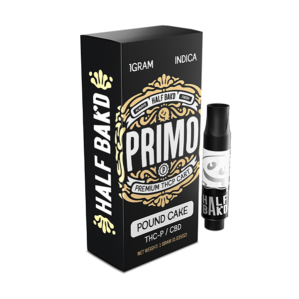 half bakd primo thcp 1g cartridge pound cake