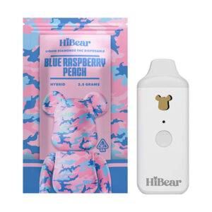 hibear 2.5g liquid diamonds disposable blue raspberry peach