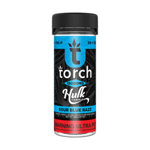 torch hulk gummies 15000mg sour blue razz