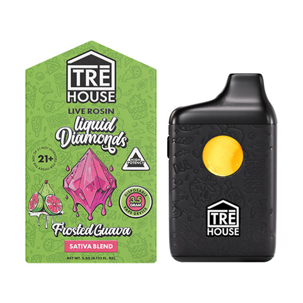 Tre House Live Rosin Liquid Diamonds Disposable | 3.5g | Delta 8 Resellers