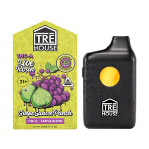 trehouse thca live rosin 3.5g disposable grape guava punch