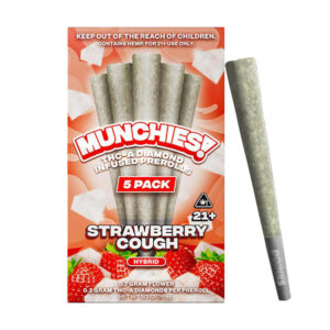 delta munchies 1g thca prerolls 5pk strawberry cough