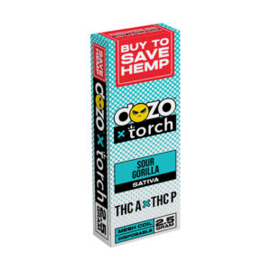 dozo x torch thca thcp 2.5g disposable sour gorilla