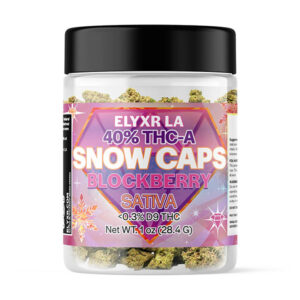 elyxr thca snow caps 28g flower blockberry