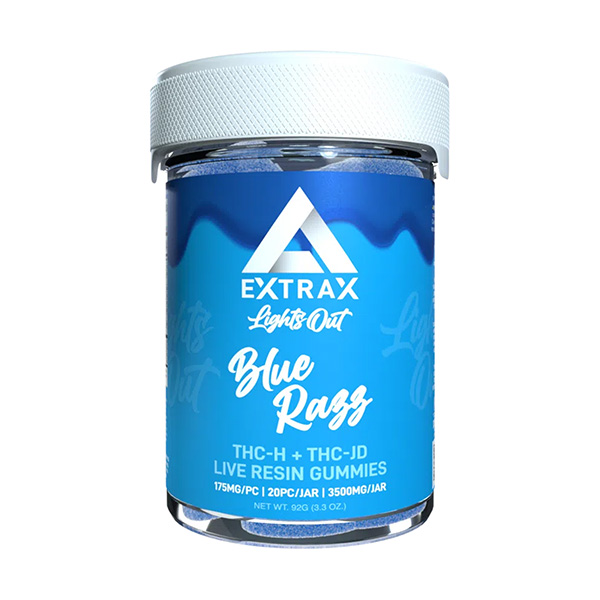 extrax lights out gummies 3500mg blue razz