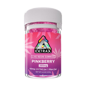 extrax live resin d9 250mg gummies pinkberry