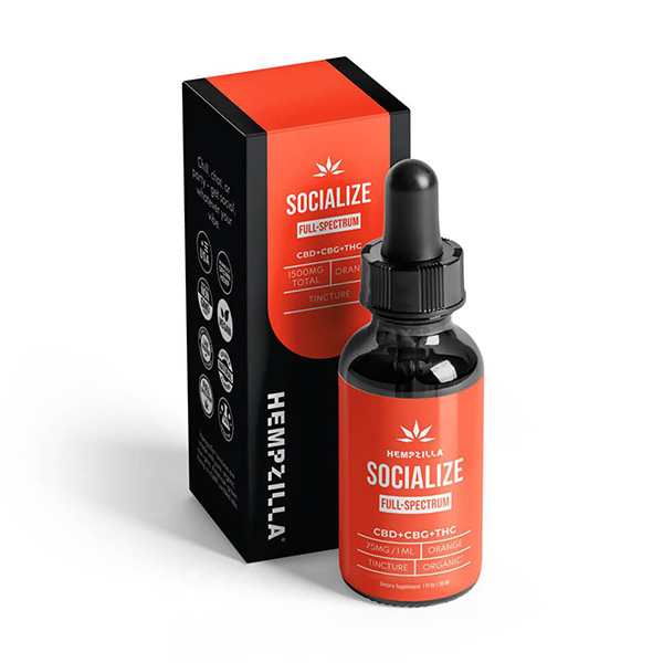 hempzilla vibes 1500mg tincture socialize