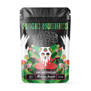 hixotic magic mushies dome melter mushroom gummies 8ct sour watermelon