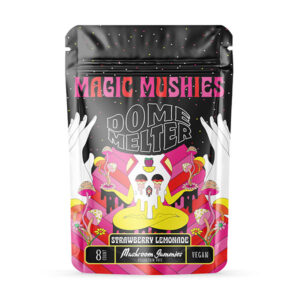 hixotic magic mushies dome melter mushroom gummies 8ct strawberry lemonade