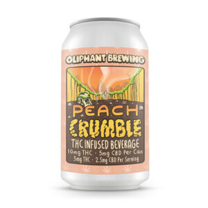 oliphant brewing 12oz thc infused drink peach crumble