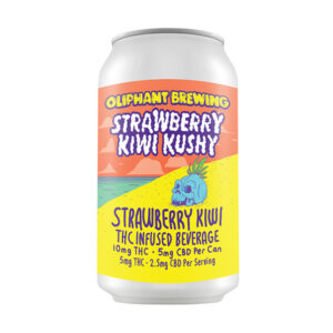 oliphant brewing 12oz thc infused drink strawberry kiwi kushy