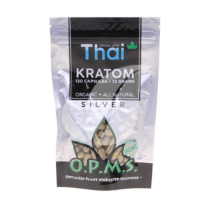 opms silver green vein thai kratom capsules 120ct