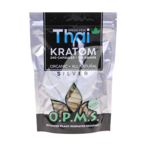 opms silver green vein thai kratom capsules 240ct