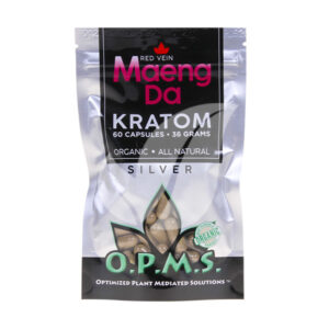 opms silver red vein maeng da kratom capsules 60ct