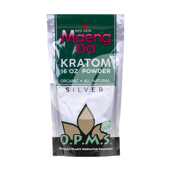 opms silver red vein maeng da kratom powder 16oz