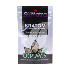 opms silver red vein sumatra kratom capsules 30ct