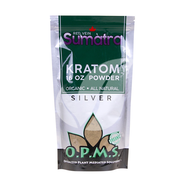 opms silver red vein sumatra kratom powder 16oz