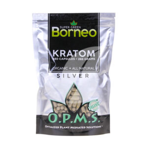 opms silver super green borneo kratom capsules 480ct