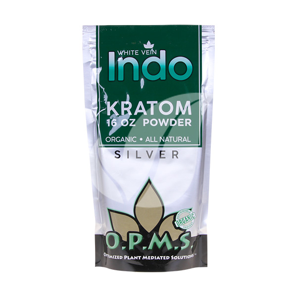 opms silver white vein indo kratom powder 16oz