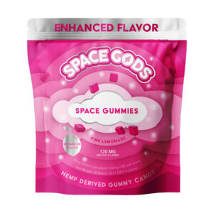 space gods space gummies 120mg 2pc pink lemonade
