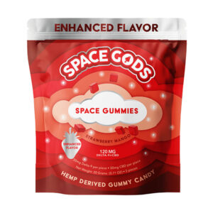 space gods space gummies 120mg 2pc strawberry mango