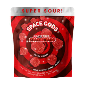 space gods space heads 900mg 2pc gummies black cherry