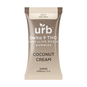 urb d9 hhc live resin gummies 2ct coconut cream