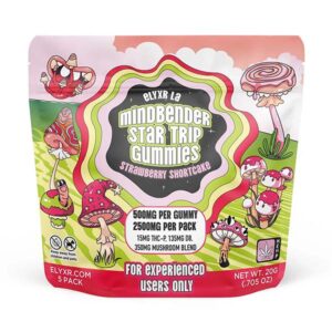 elyxr la mindbender star trip gummies 2500mg 5ct strawberry shortcake