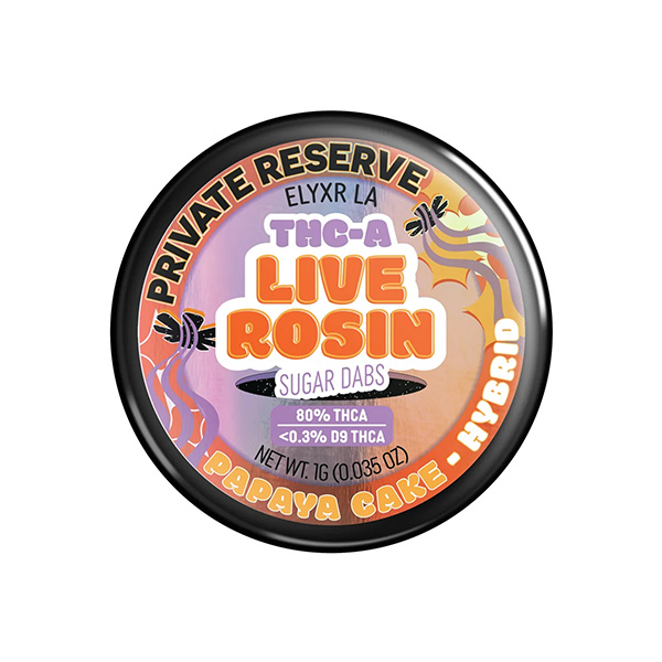 elyxr-la-thca-private-reserve-live-rosin-sugar-dabs-1g-papya-cake elyxr la thca private reserve live rosin sugar dabs 1g papya cake